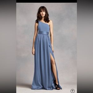 Vera Wang one shoulder bridesmaid dress